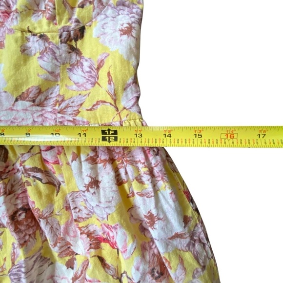 Bardot Labella Women’s Floral Halter Yellow Midi Linen Spring Summer Dress SZ S - Picture 8 of 14